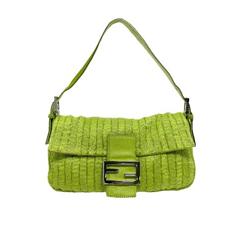 lime green fendi baguette|fendi baguette silver.